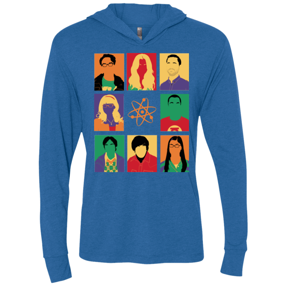 Theory pop Triblend Long Sleeve Hoodie Tee