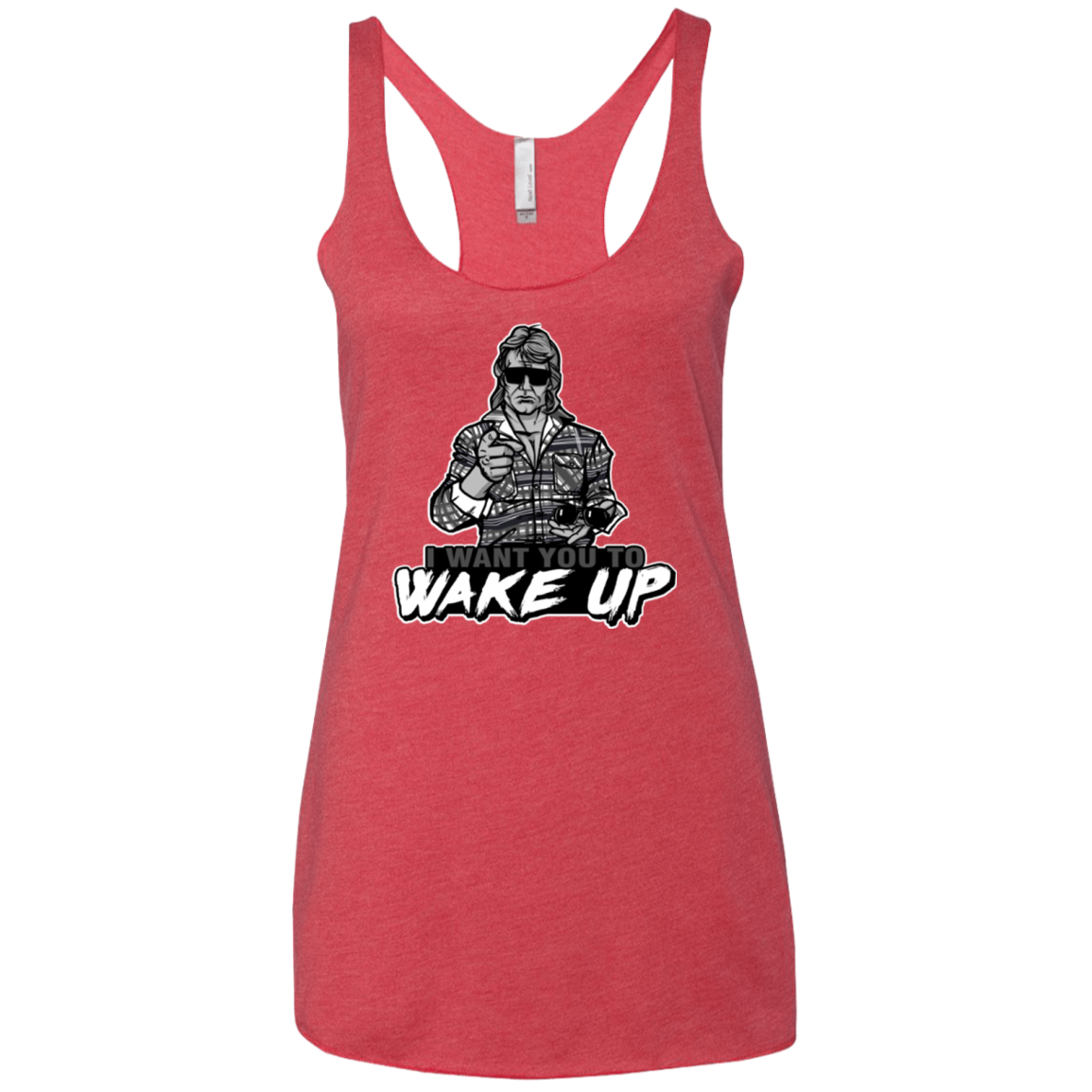 Wake Up Women's Triblend Racerback Tank