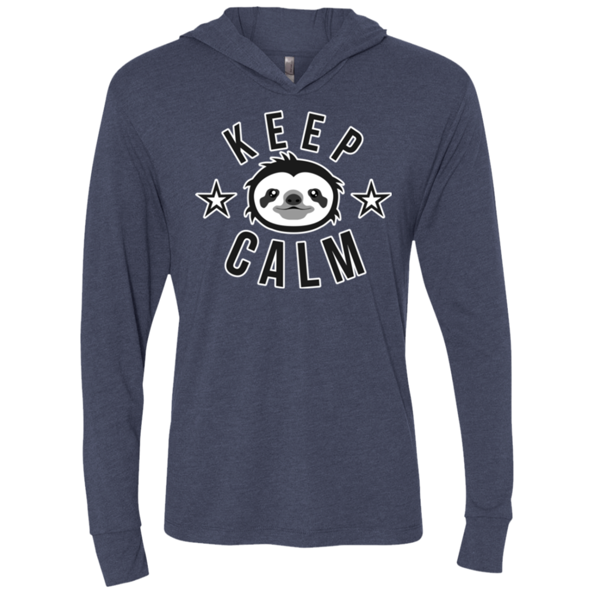 Keep Calm Triblend Long Sleeve Hoodie Tee