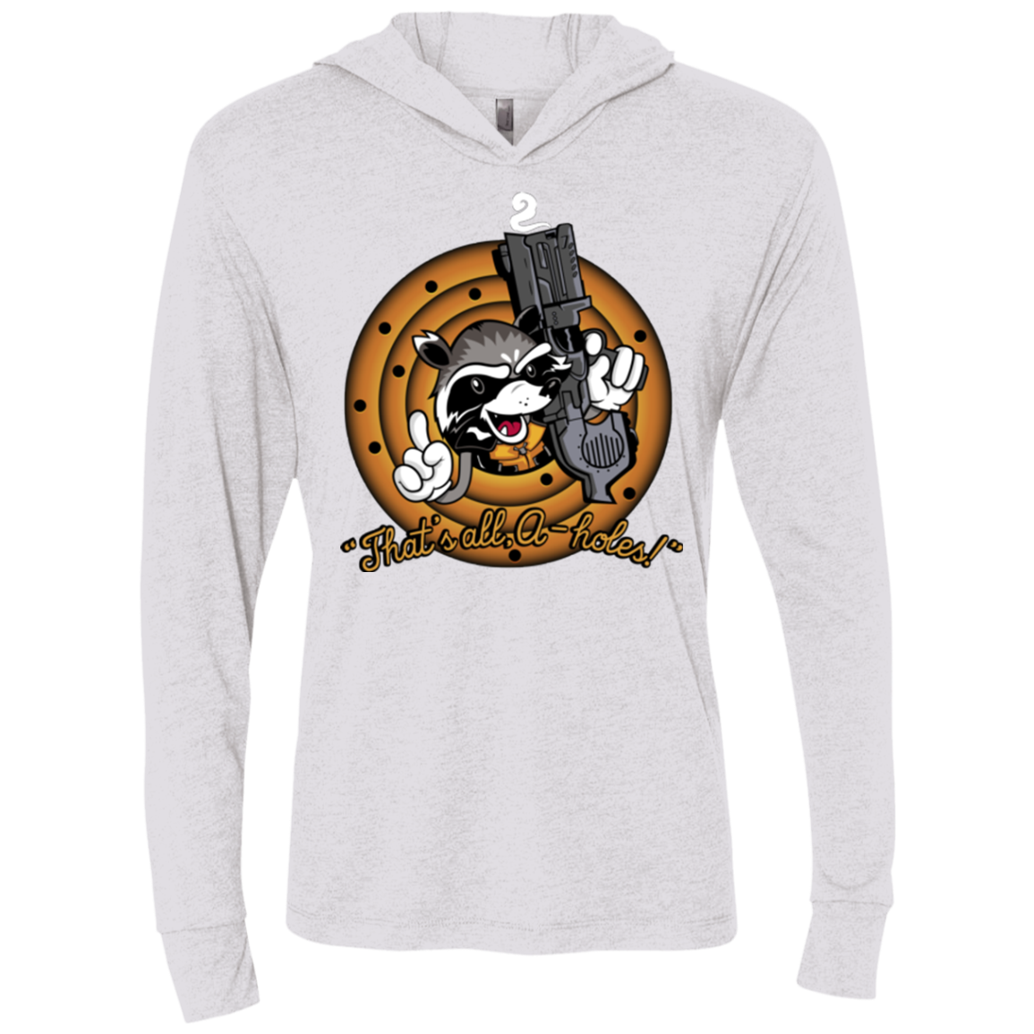 Thats All A-Holes Triblend Long Sleeve Hoodie Tee