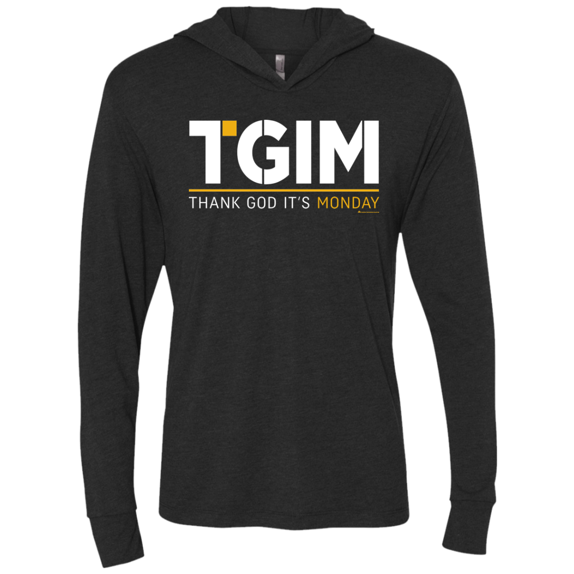 Thank God Its Monday Triblend Long Sleeve Hoodie Tee