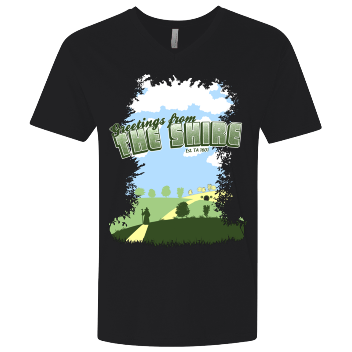 Greetings From Shire Men's Premium V-Neck