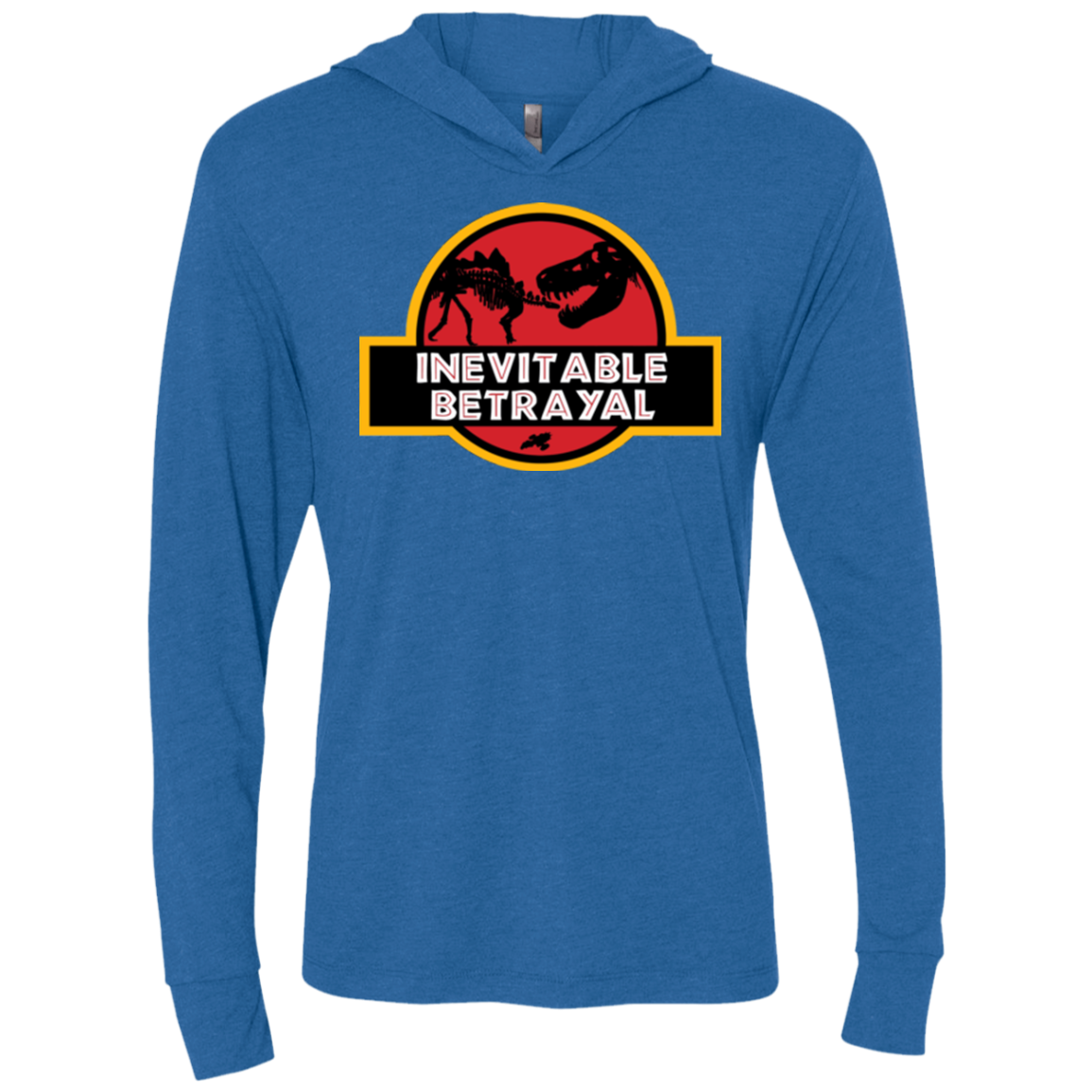 JURASSIC BETRAYAL Triblend Long Sleeve Hoodie Tee