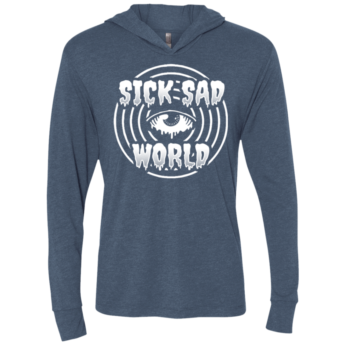 Sick Sad World Triblend Long Sleeve Hoodie Tee