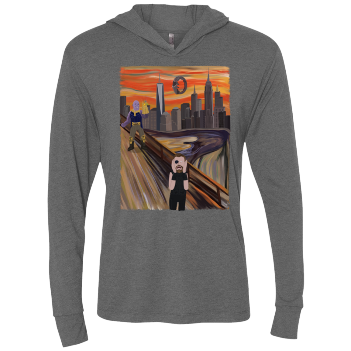 Thunder Scream Triblend Long Sleeve Hoodie Tee