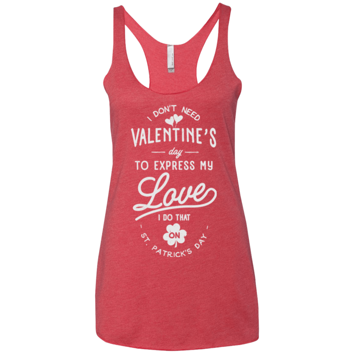 Valentine's Day Women's Triblend Racerback Tank