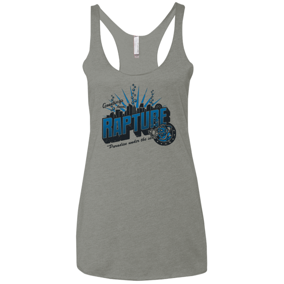 Greetings from Rapture Women's Triblend Racerback Tank