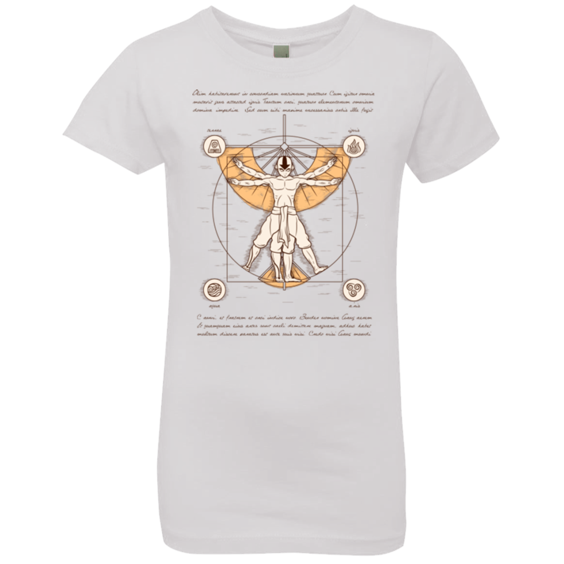 Vitruvian Aang (1) Girls Premium T-Shirt