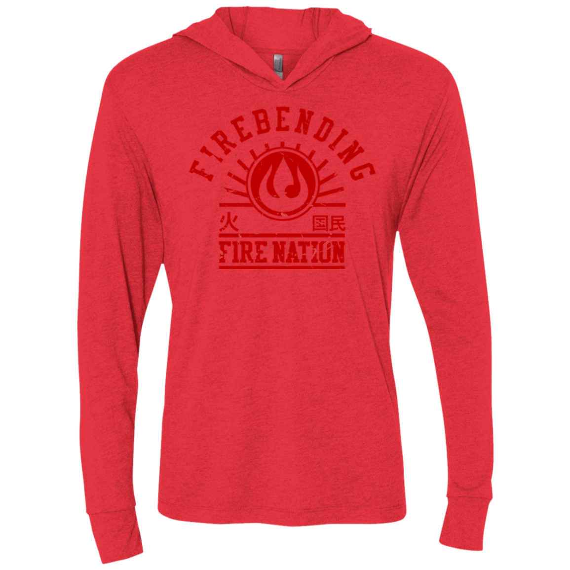 Fire Nation Triblend Long Sleeve Hoodie Tee