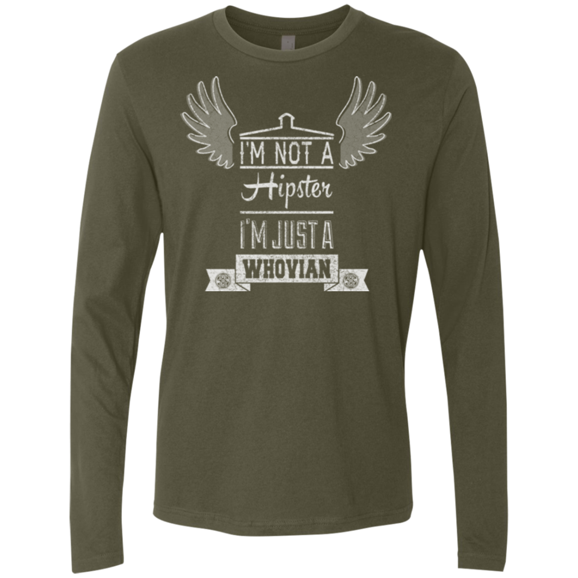 Whovian Hipster Men's Premium Long Sleeve