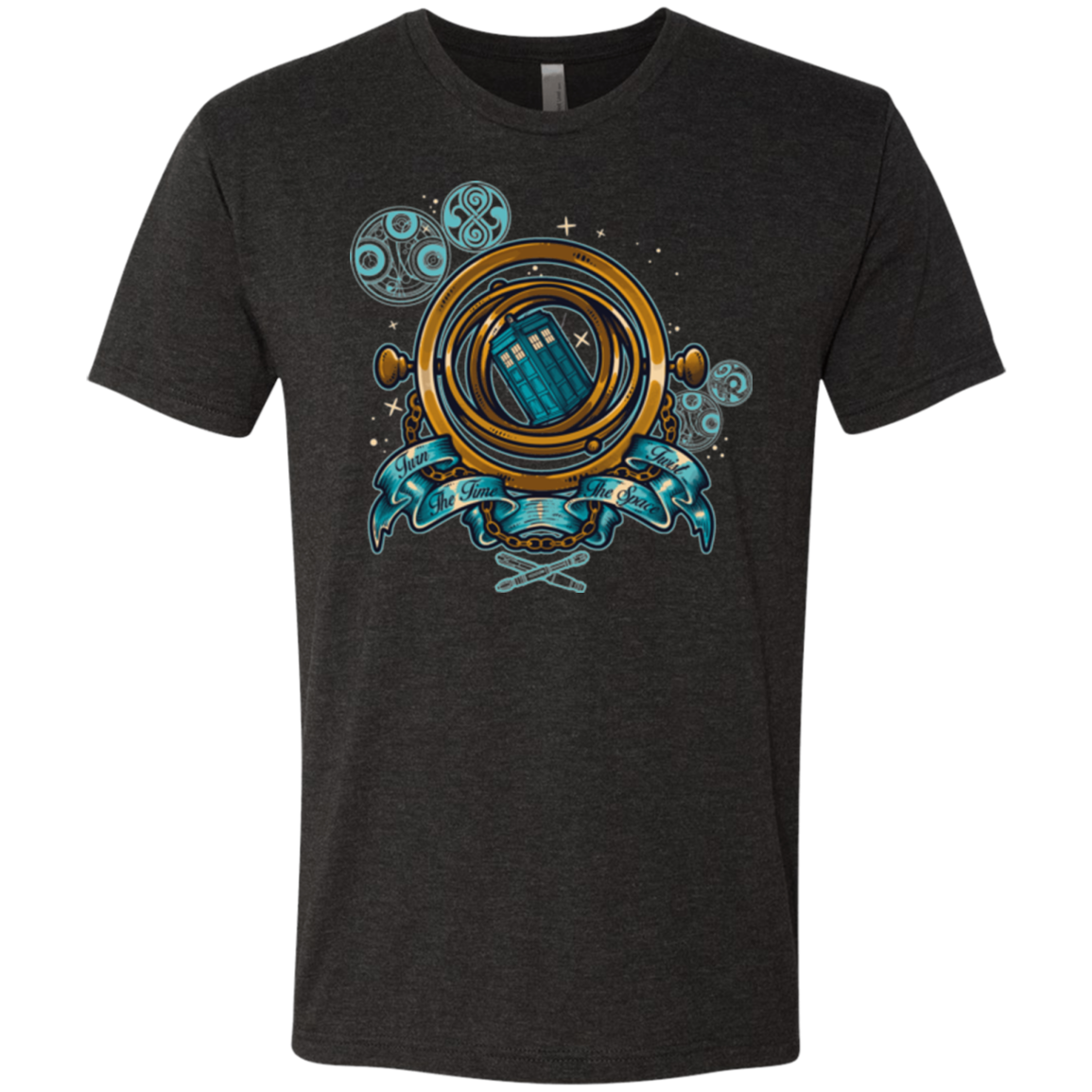 TURN THE TIME TWIST THE SPACE Men's Triblend T-Shirt