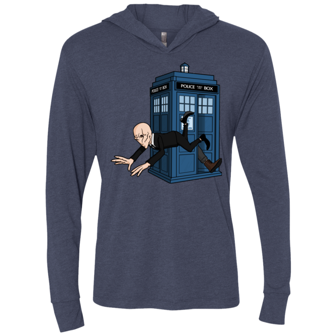 Silence Falls Triblend Long Sleeve Hoodie Tee