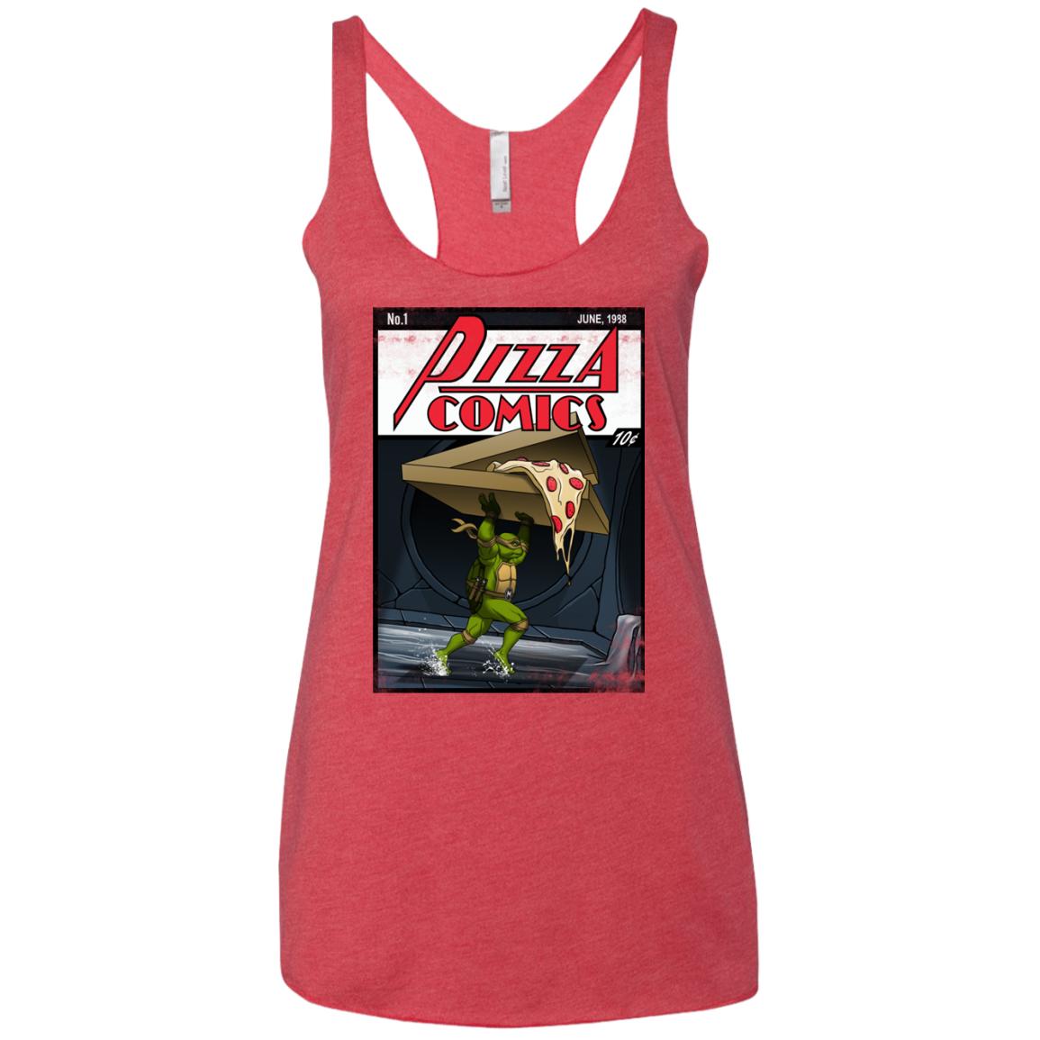 Pizza Comics Women's Triblend Racerback Tank