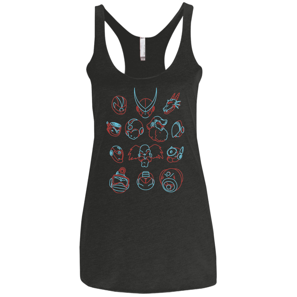 MEGA HEADS 2 Women's Triblend Racerback Tank