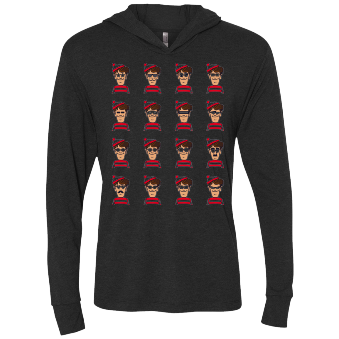 Find Him Triblend Long Sleeve Hoodie Tee