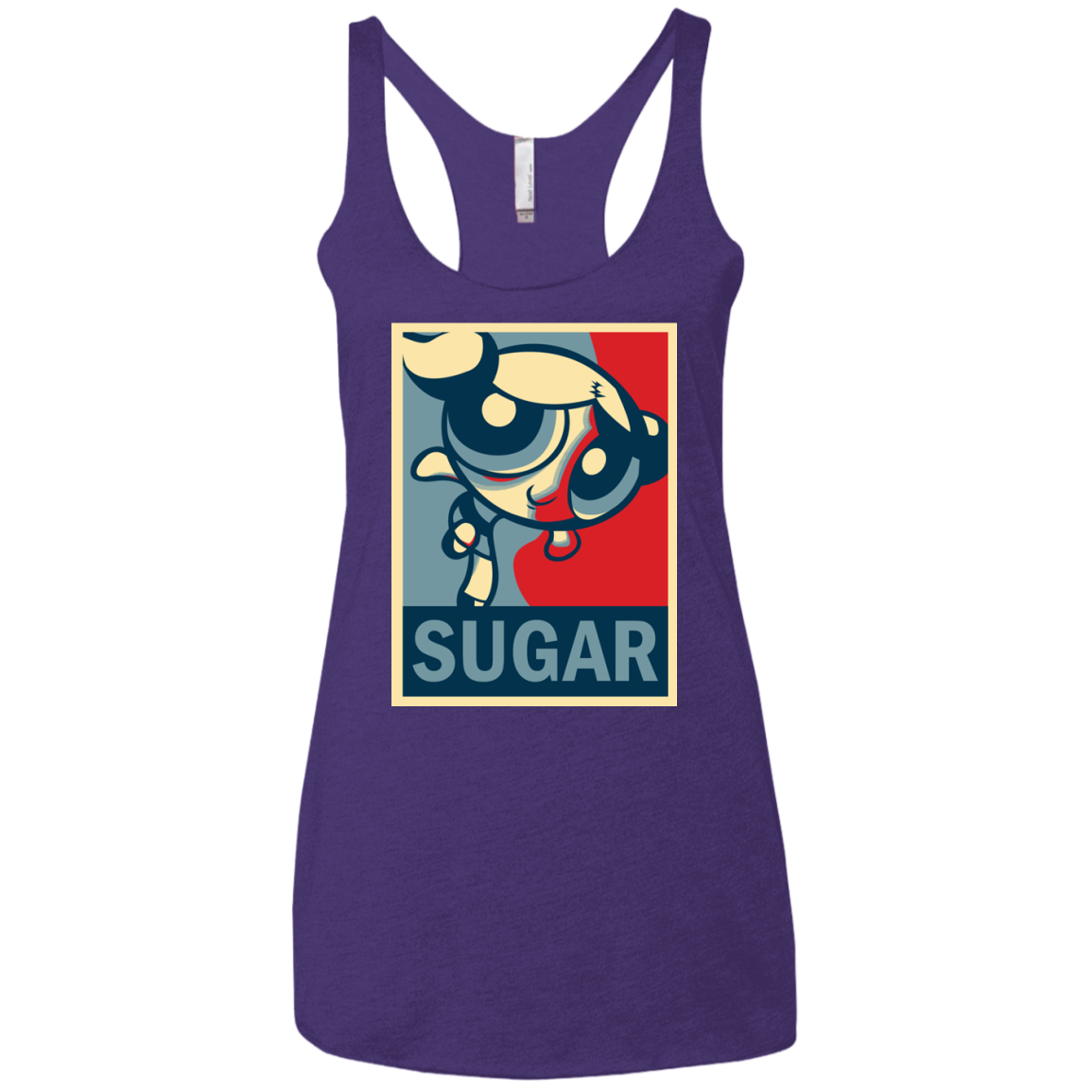 Sugar Powerpuff Women's Triblend Racerback Tank