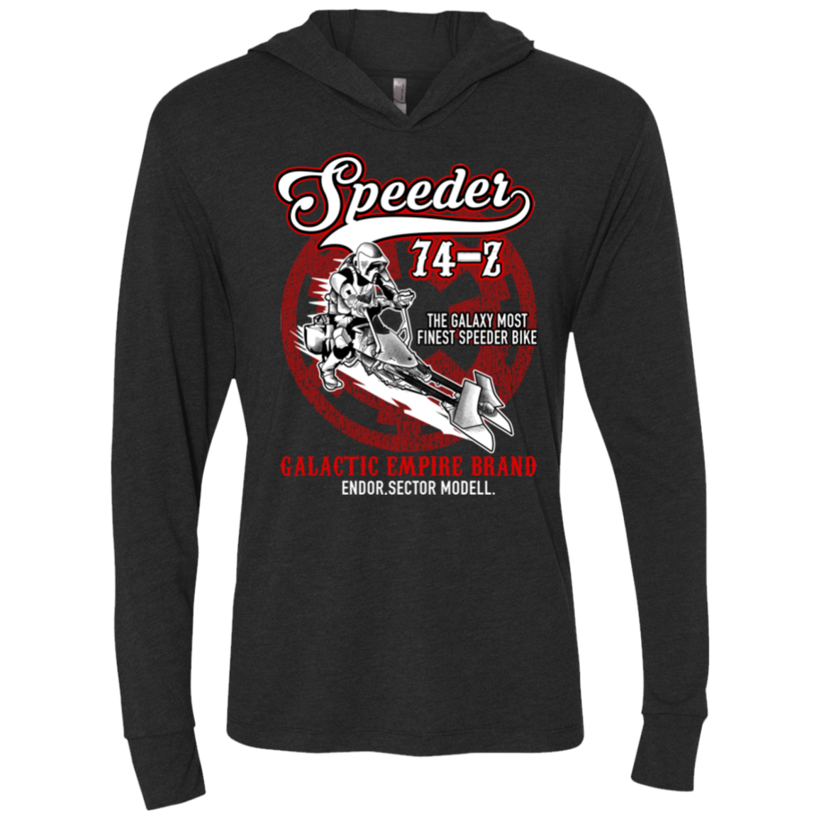 The Speeder Triblend Long Sleeve Hoodie Tee
