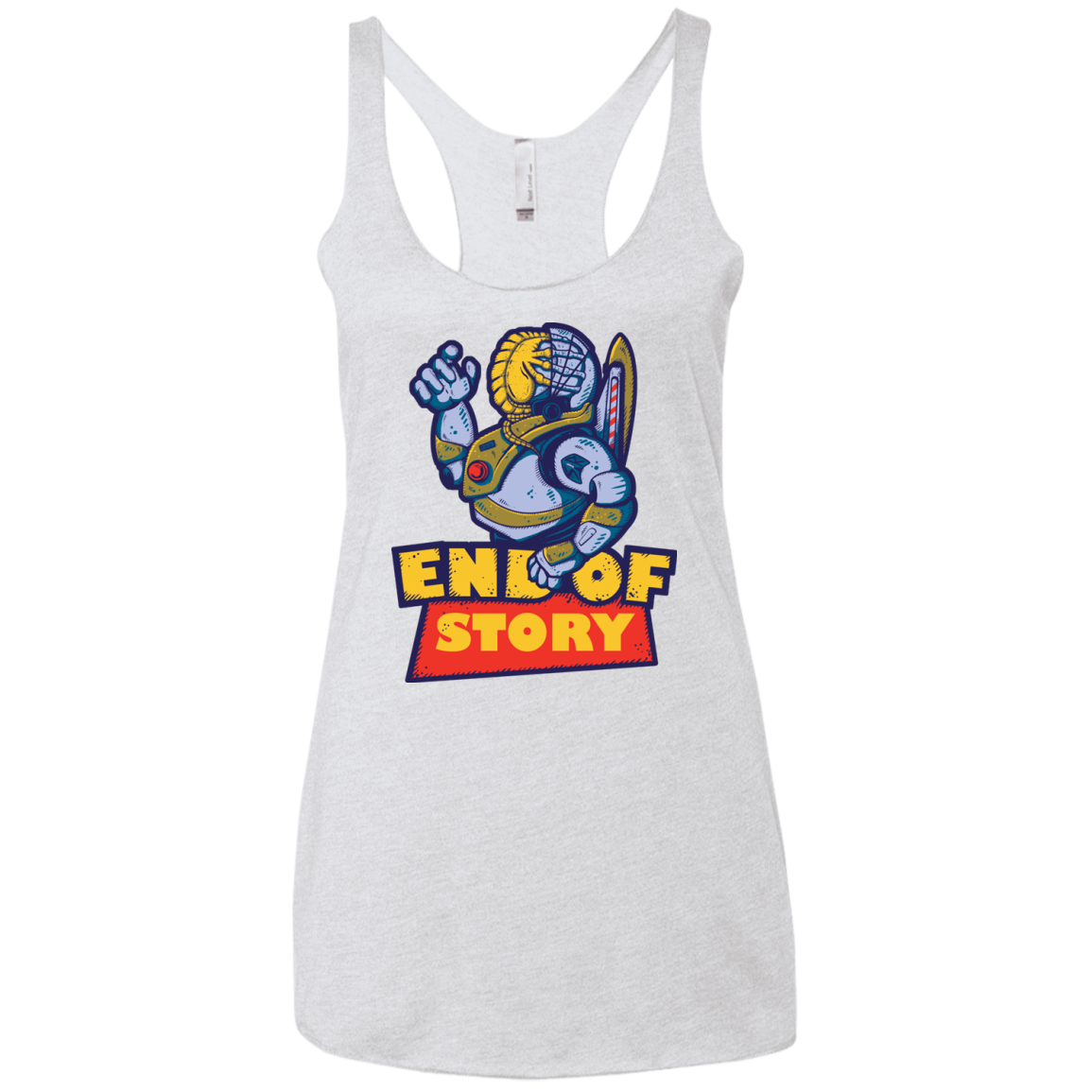 END OF STORY Women's Triblend Racerback Tank