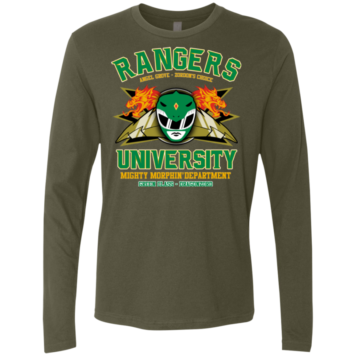 Rangers U Green Ranger Men's Premium Long Sleeve