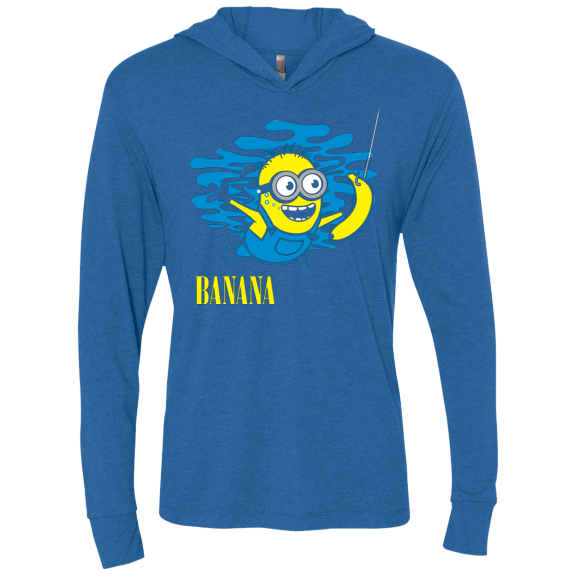 Nirvana Banana Triblend Long Sleeve Hoodie Tee