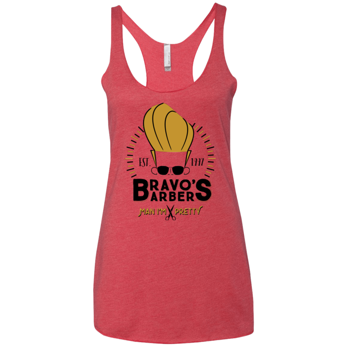 Bravos Barbers Women's Triblend Racerback Tank