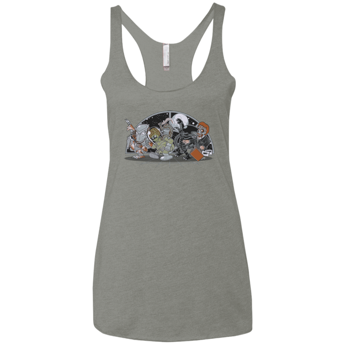 Where The Nasty Aliens are Women's Triblend Racerback Tank