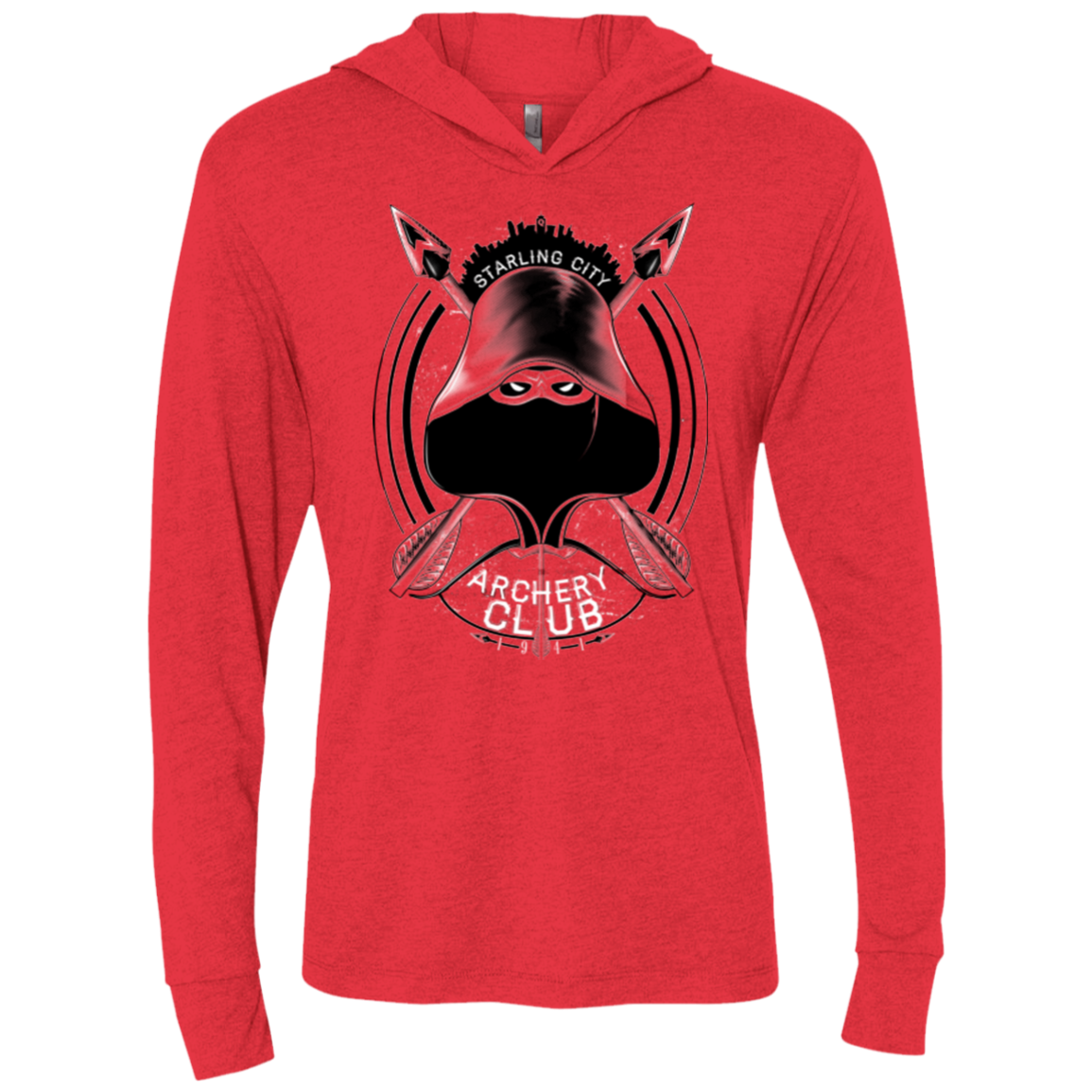 Archery Club Triblend Long Sleeve Hoodie Tee