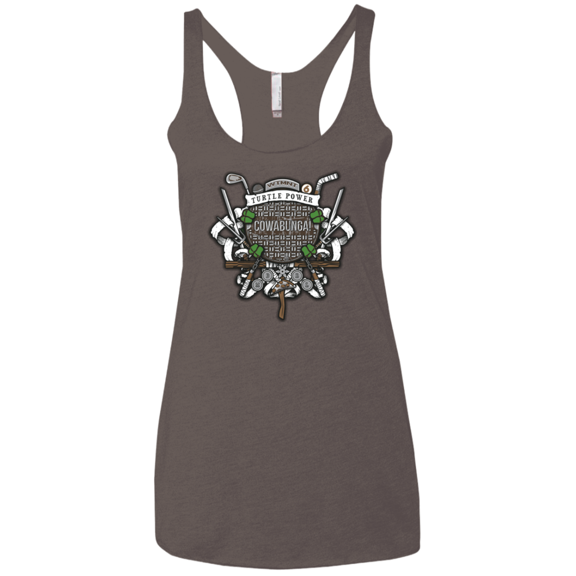 Turtle Power! Women's Triblend Racerback Tank