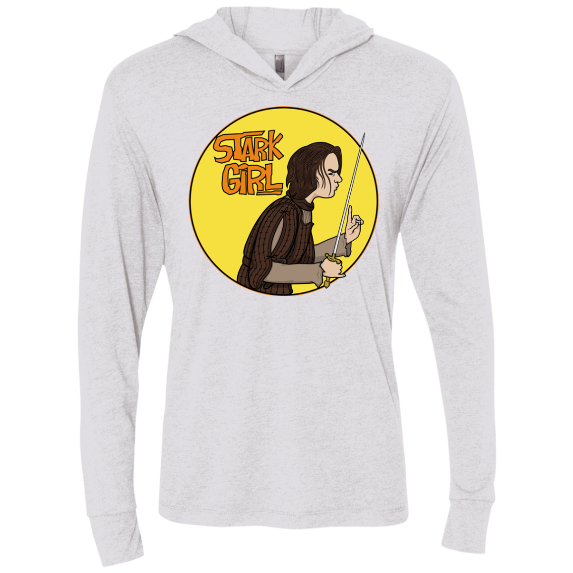 Stark girl Triblend Long Sleeve Hoodie Tee
