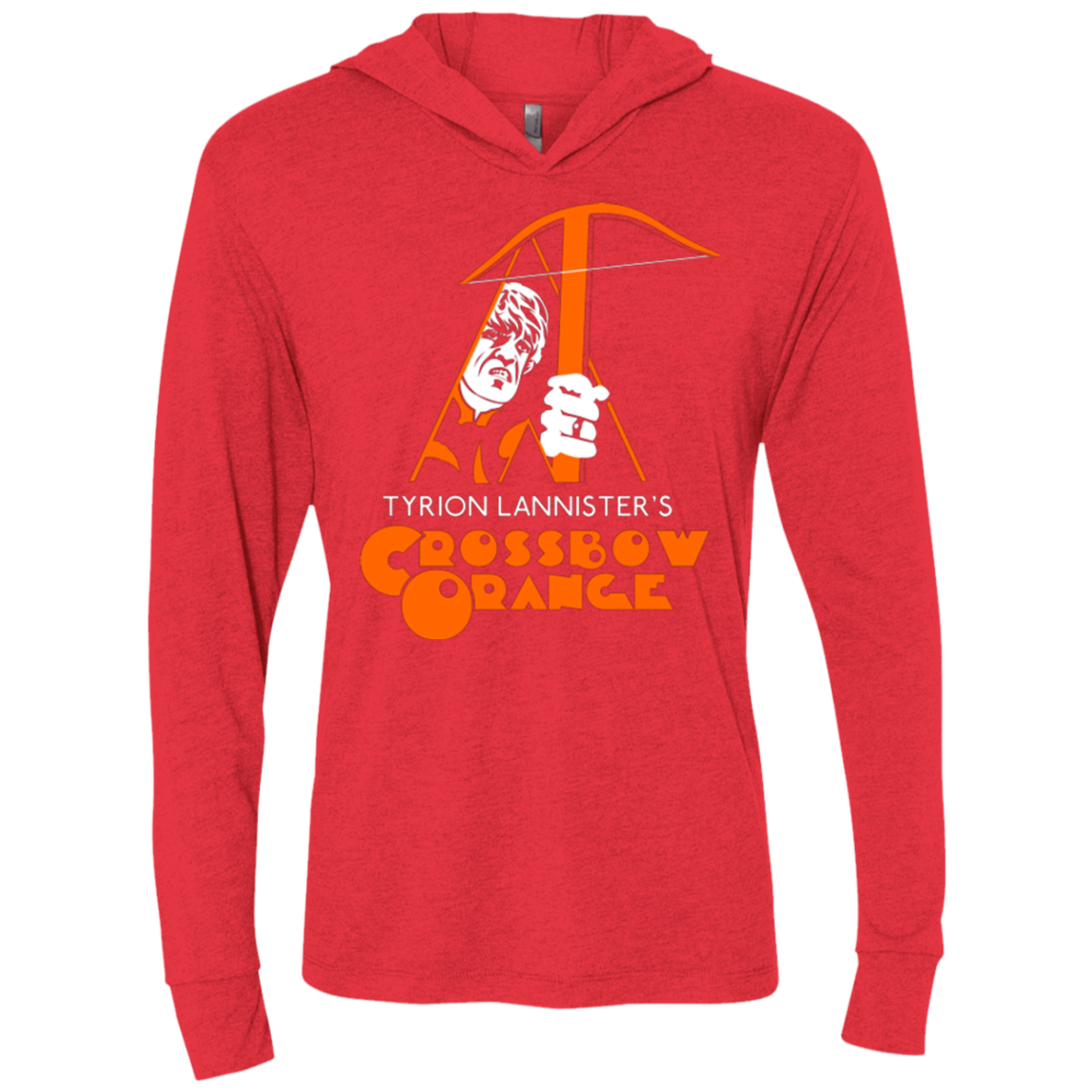 Crossbow Orange Triblend Long Sleeve Hoodie Tee