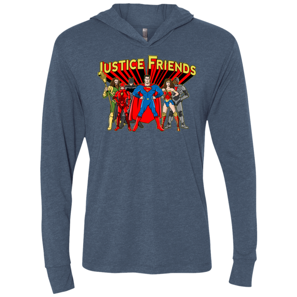 Justice Friends Triblend Long Sleeve Hoodie Tee