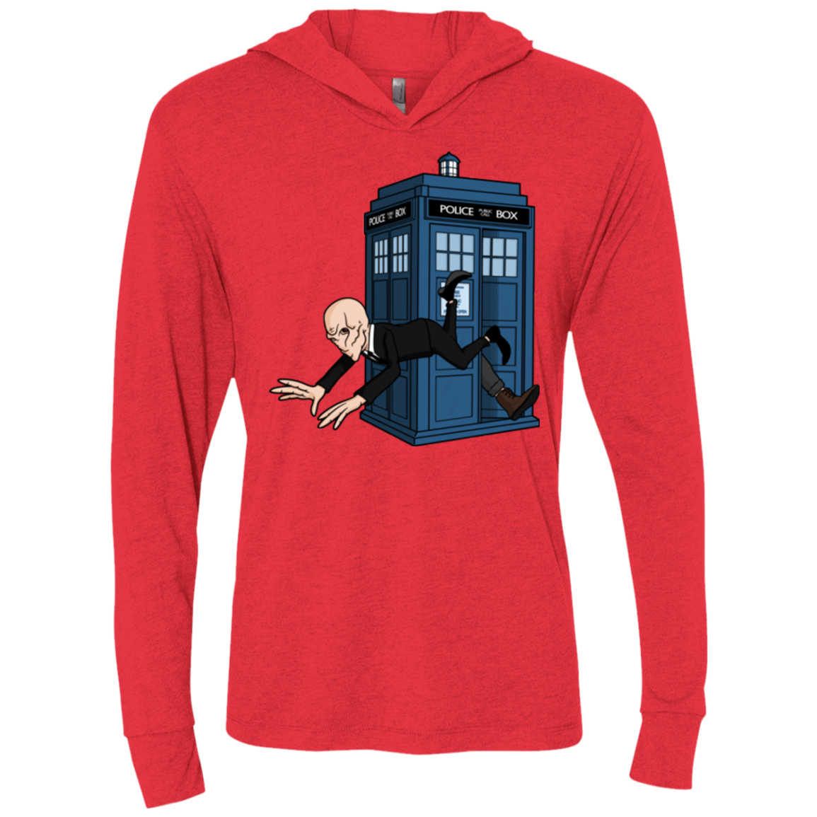 Silence Falls Triblend Long Sleeve Hoodie Tee