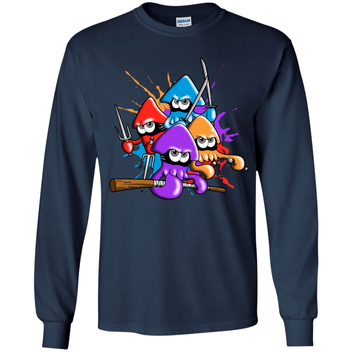 Teenage Mutant Ninja Squids Youth Long Sleeve T-Shirt