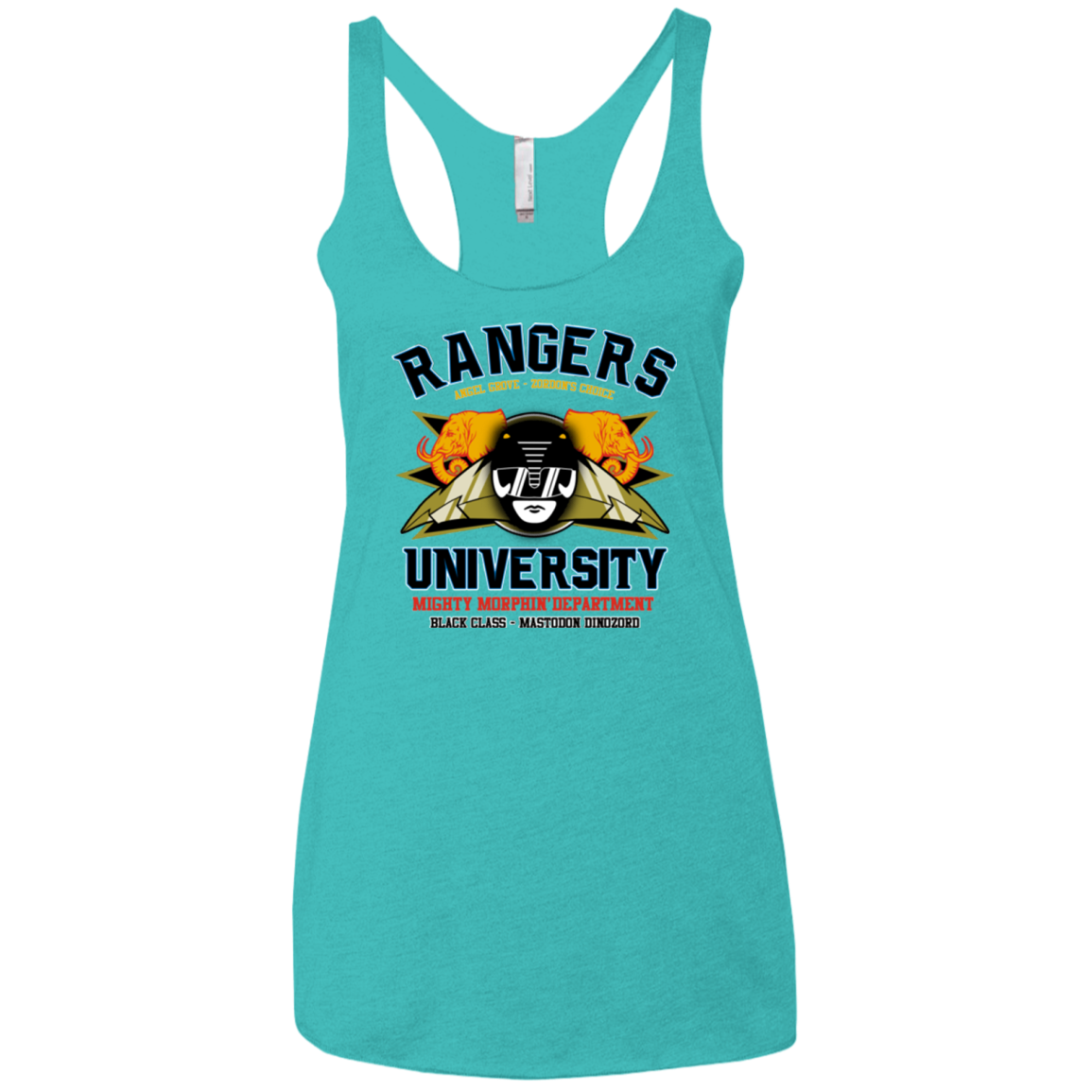 Rangers U Black Ranger Women's Triblend Racerback Tank