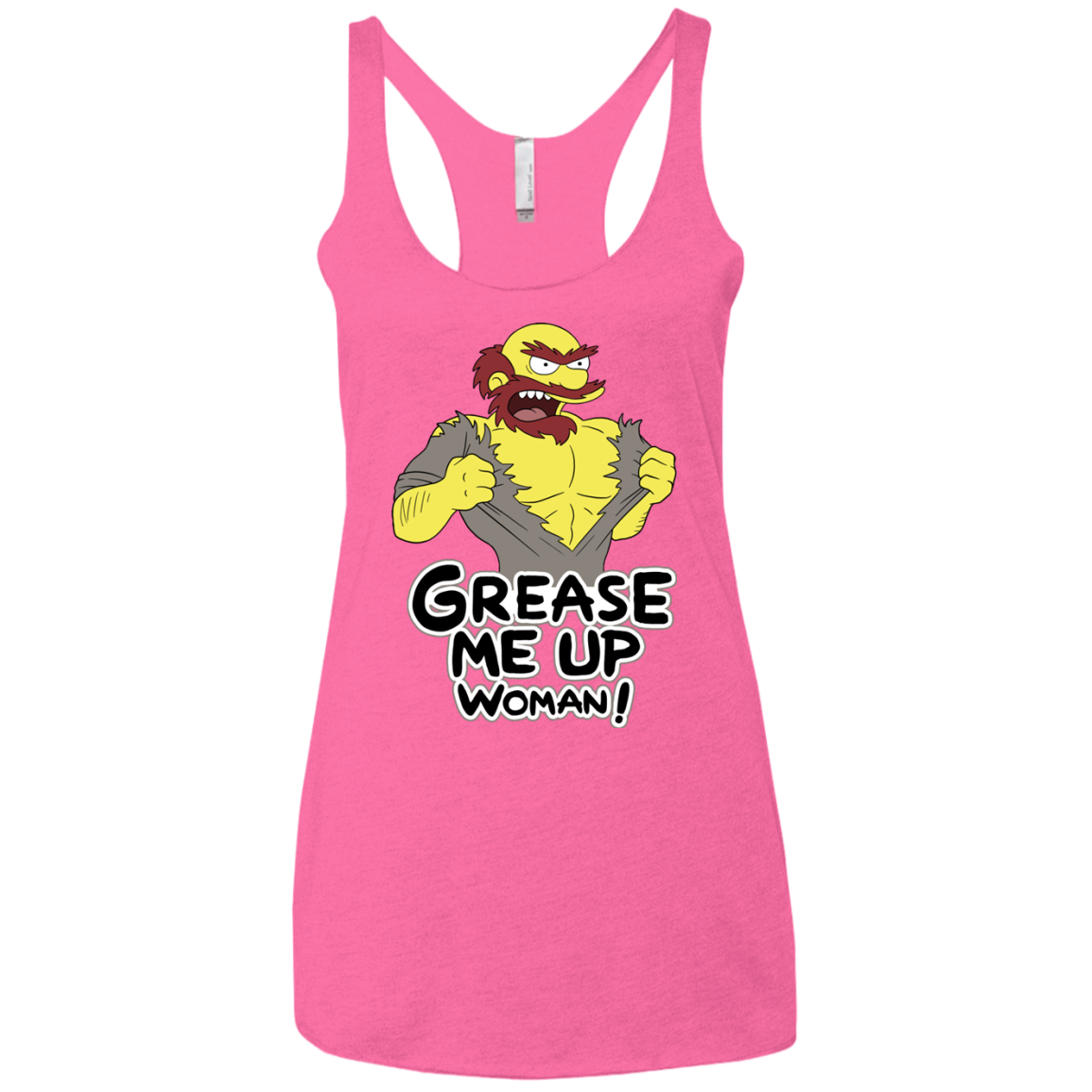 Grease Me Up Women's Triblend Racerback Tank