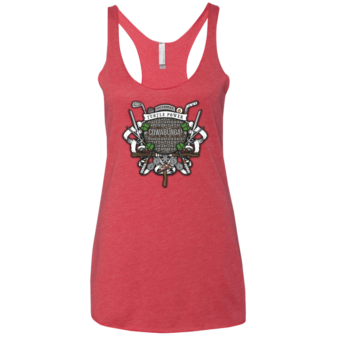Turtle Power! Women's Triblend Racerback Tank