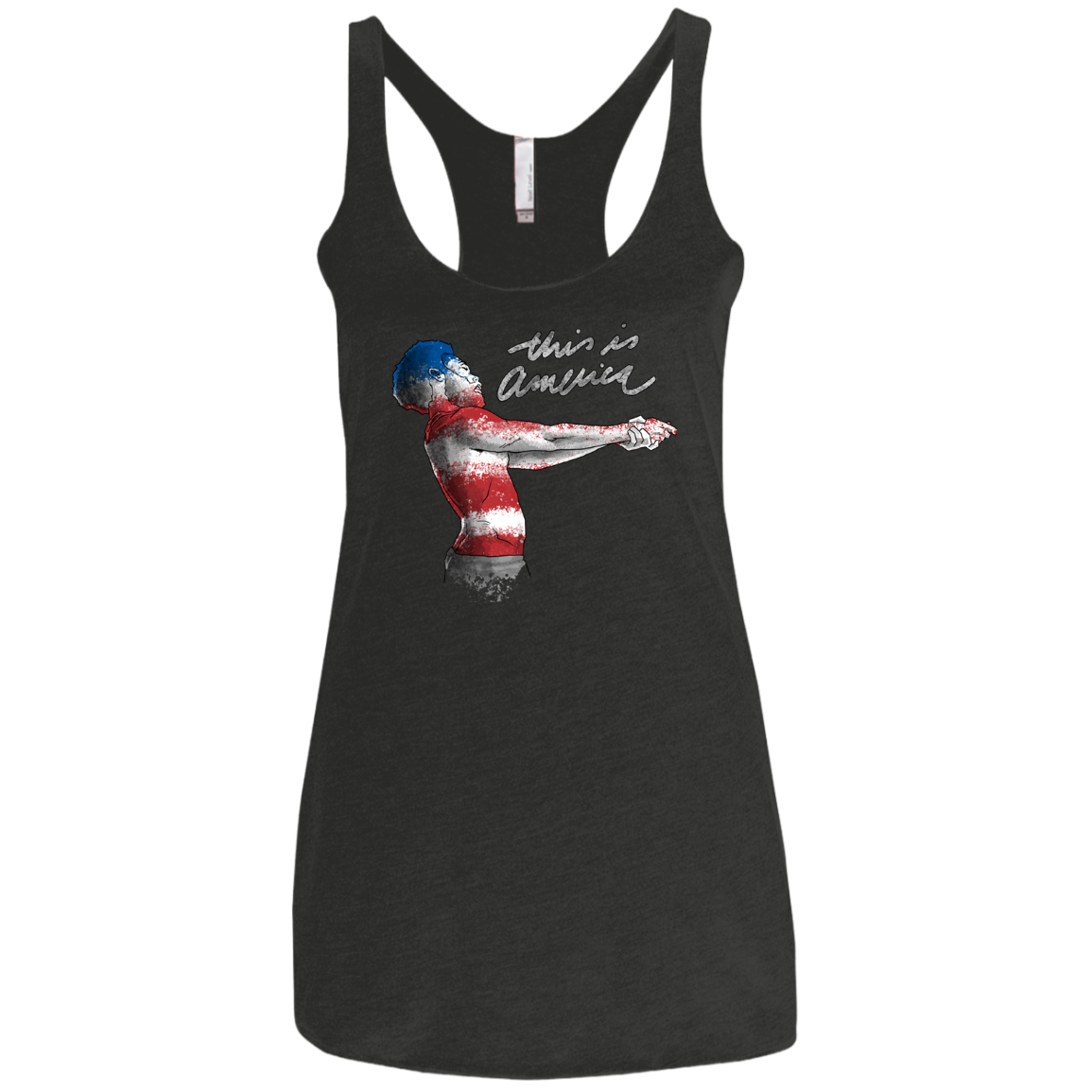 America Women's Triblend Racerback Tank