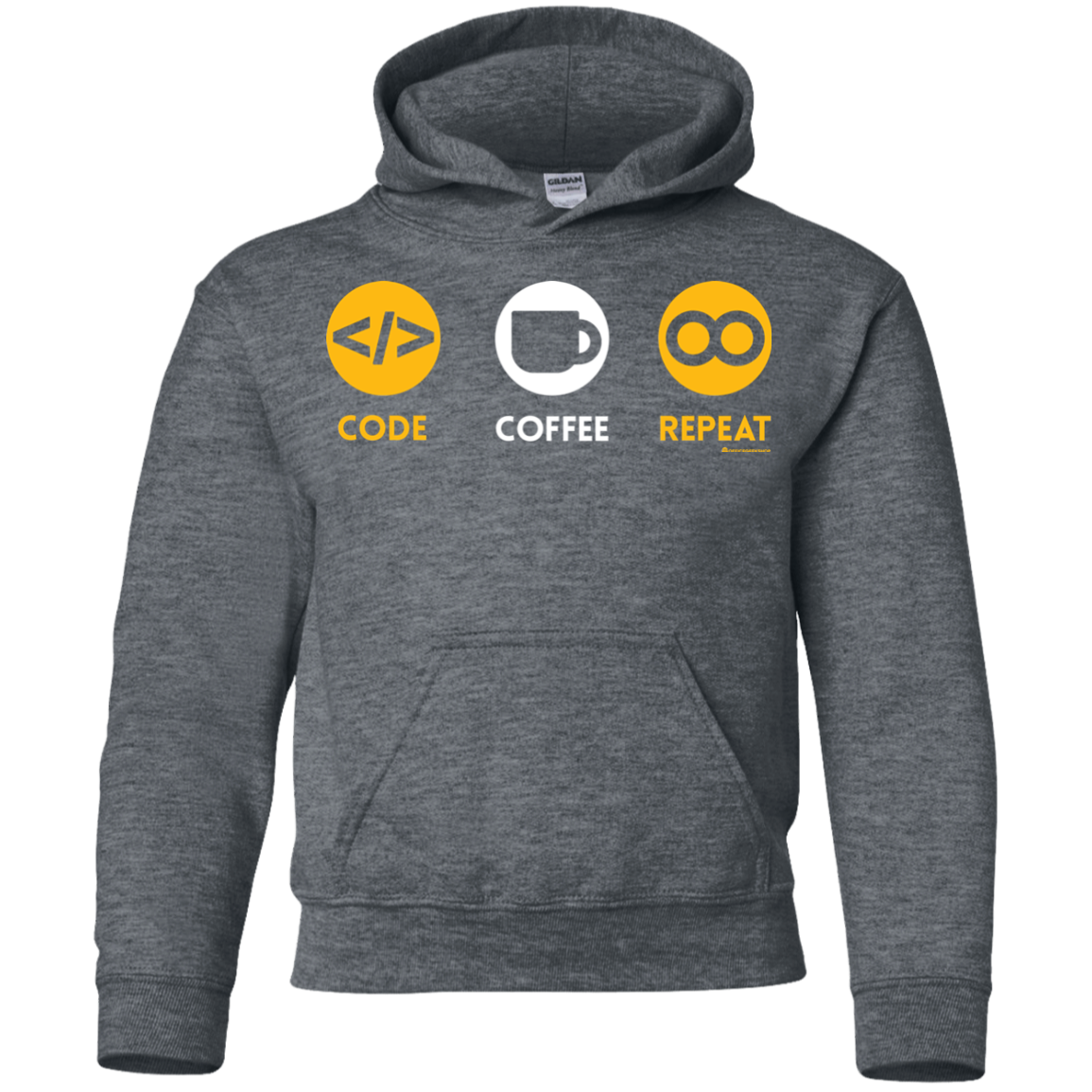 Code Coffee Repeat Youth Hoodie