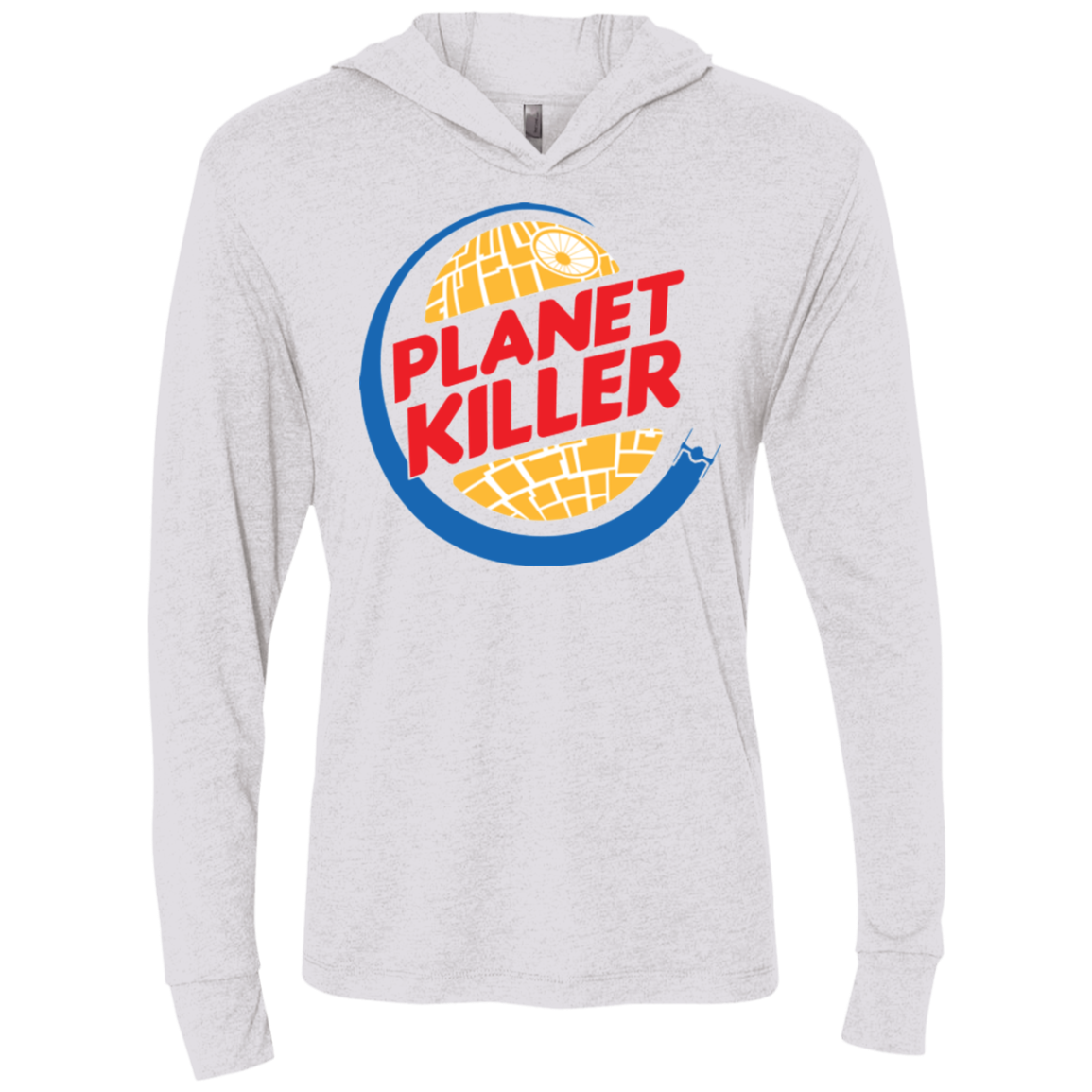 Planet Killer Triblend Long Sleeve Hoodie Tee
