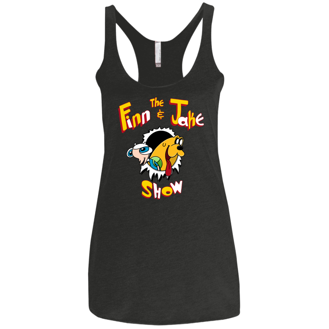 The Finn and Jake Show Women's Triblend Racerback Tank