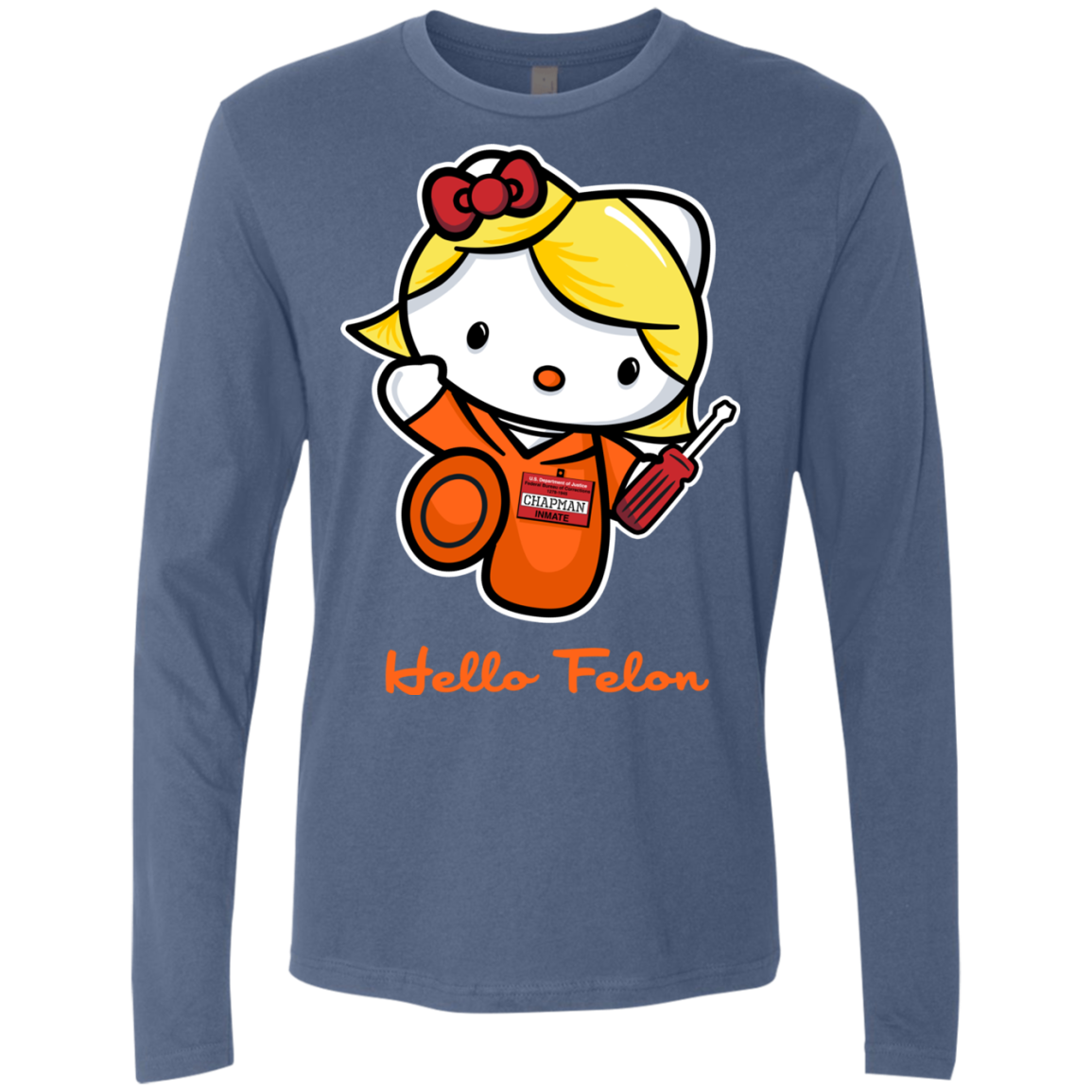 Orange is the New Cat Men's Premium Long Sleeve