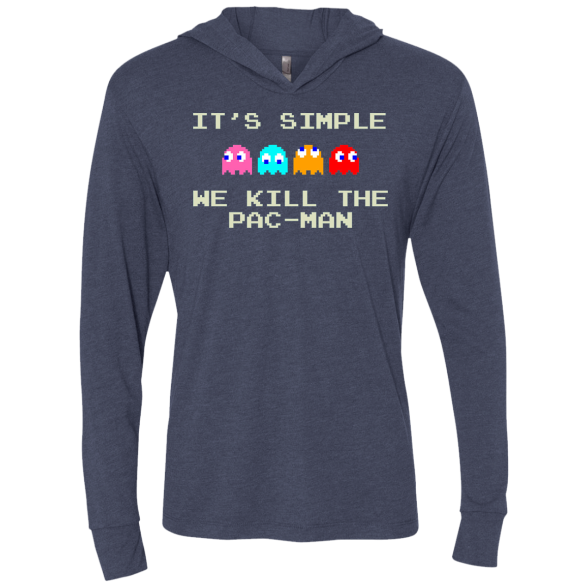 Pacmanok Triblend Long Sleeve Hoodie Tee