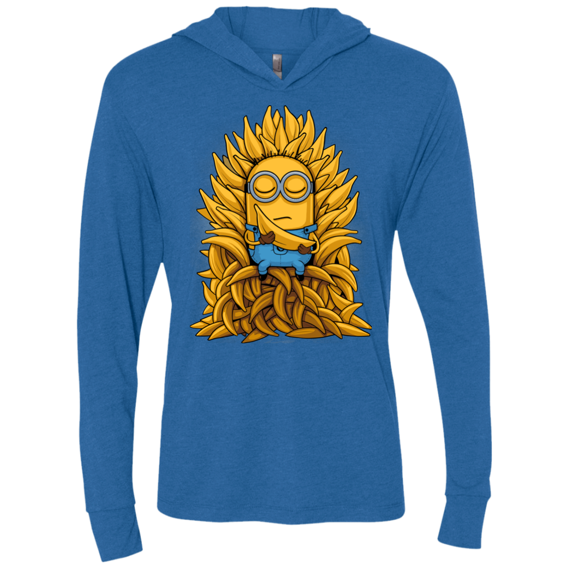Banana Throne Triblend Long Sleeve Hoodie Tee
