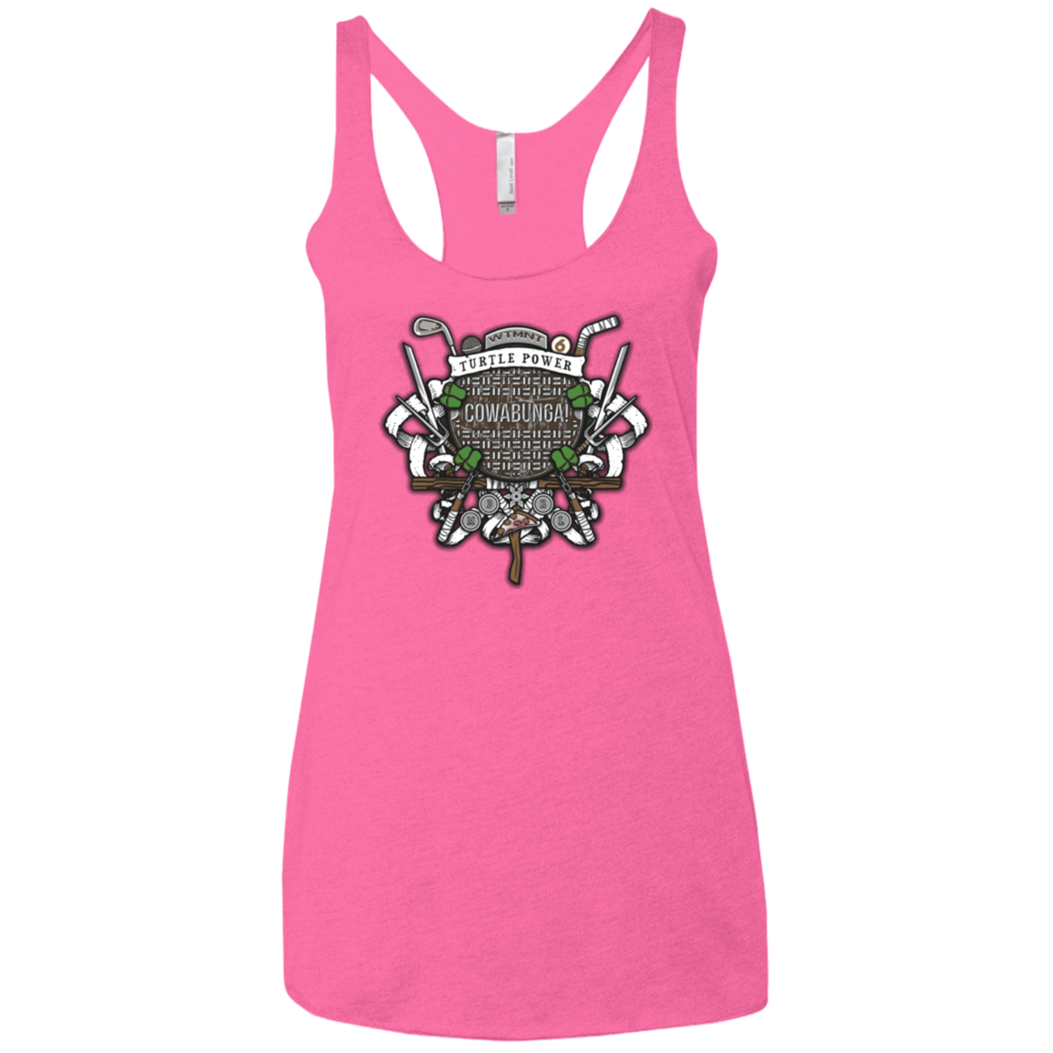 Turtle Power! Women's Triblend Racerback Tank