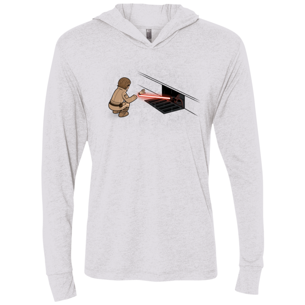 The Dark Sewer Triblend Long Sleeve Hoodie Tee