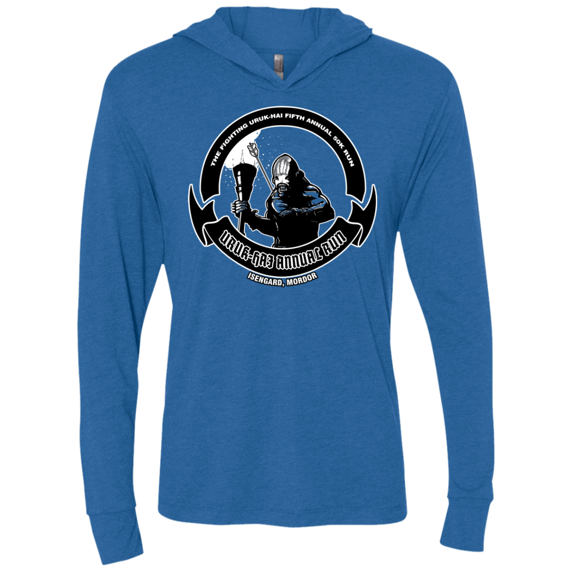 Uruk Hai Annual Run Triblend Long Sleeve Hoodie Tee