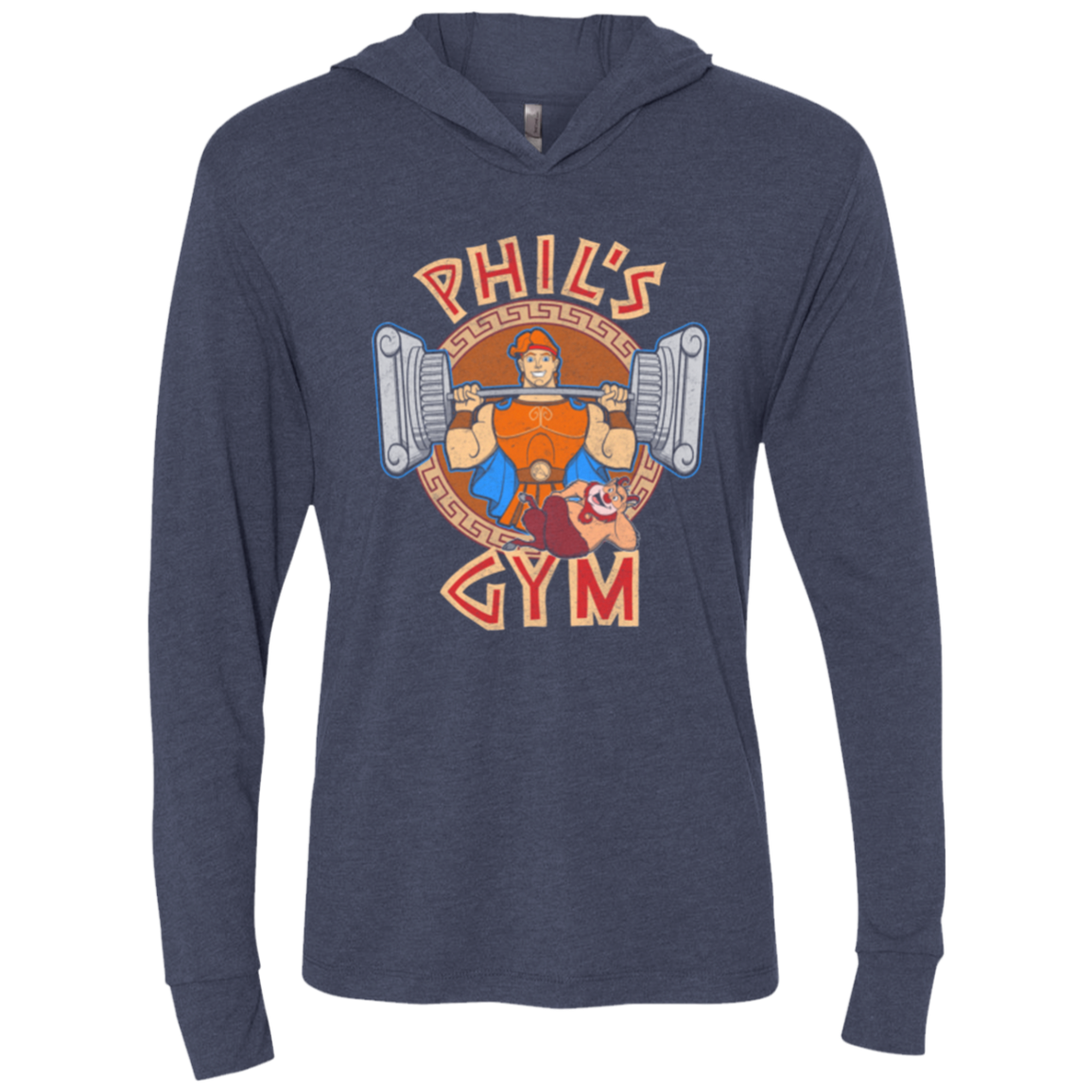 Phil's Gym Triblend Long Sleeve Hoodie Tee
