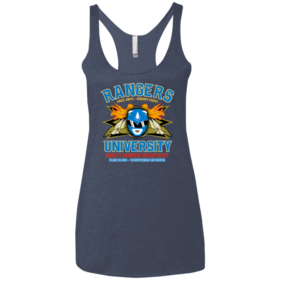 Rangers U Blue Ranger Women's Triblend Racerback Tank