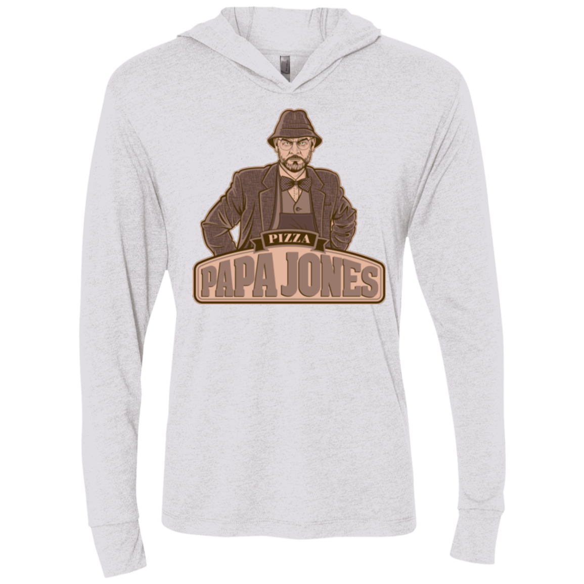 Papa Jones Triblend Long Sleeve Hoodie Tee