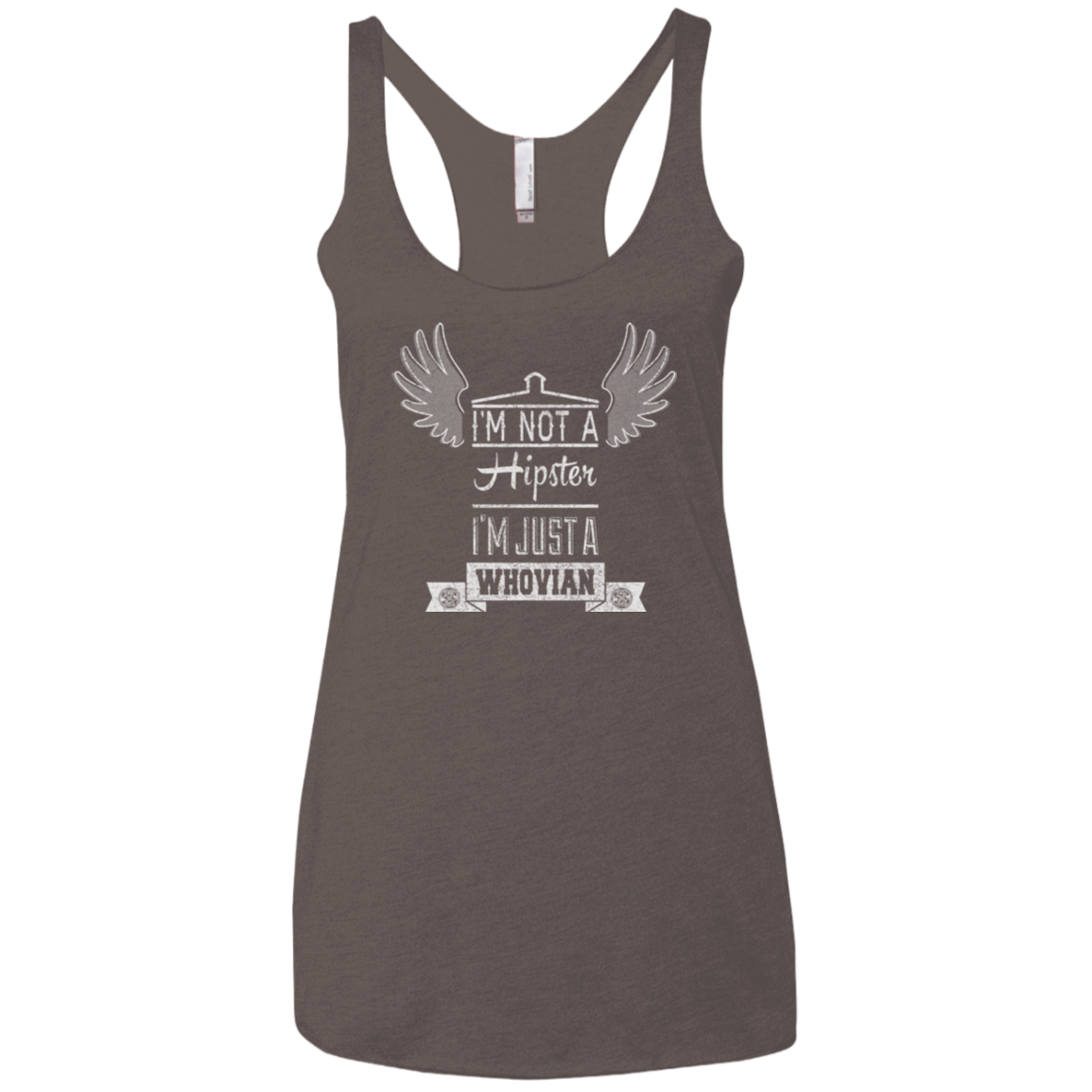 Whovian Hipster Women's Triblend Racerback Tank